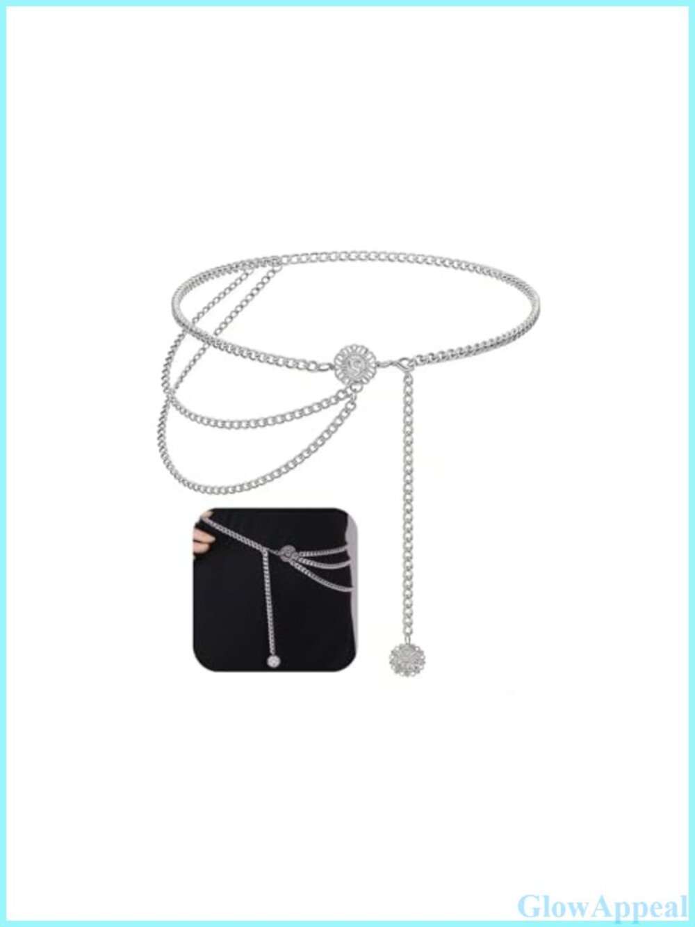 Gold Coin Pearl Sunflower Waist Chain Belt for Dress Pirate Costume